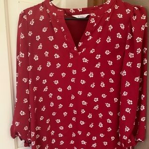 Market & Spruce Burgundy Top